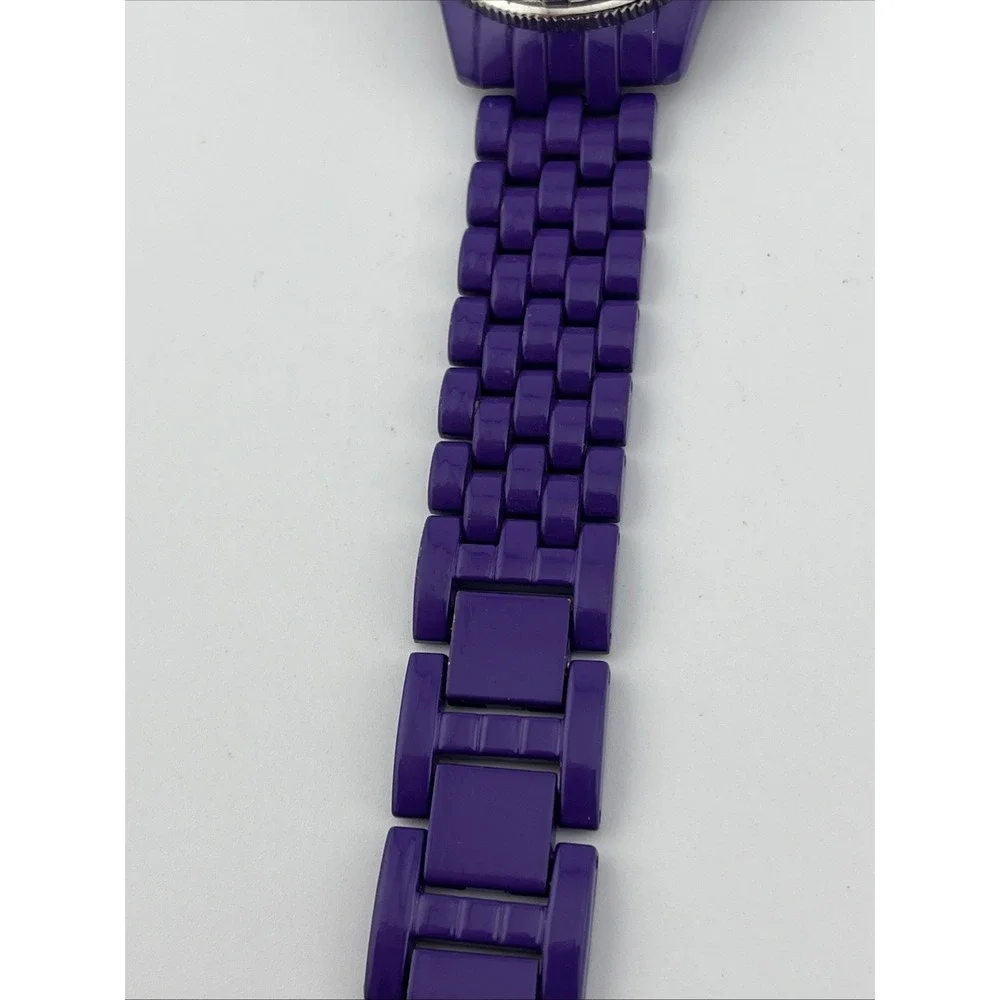 Sophie Watch Women 35mm Case Floating‎ Crystals Purple 7.25